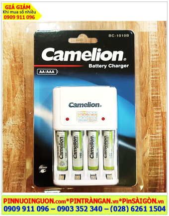 Camelion BC-1010B _Bộ sạc Pin AAA kèm 4 pin sạc Camelion AlwaysReady NH-AAA1100ARBP2